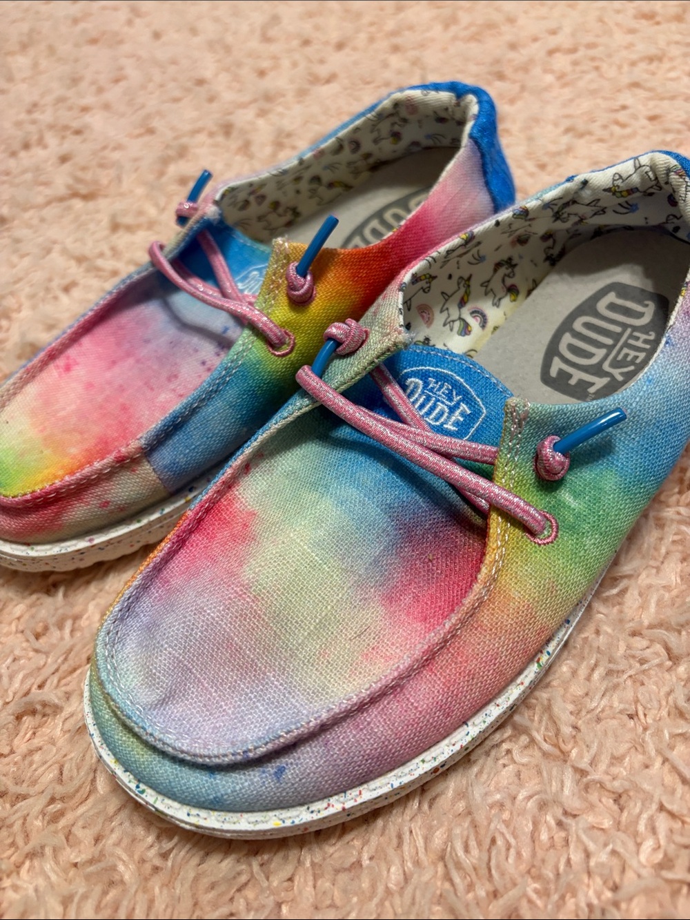 Hey Dude Wendy Youth Dreamer Magic Rainbow Shimmer Speckle Sz Y2 Like Nee